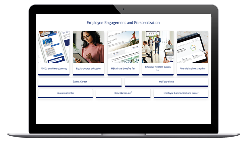 Screenshot showing the Homepage of the Employee Engagement and Personalization Microsite